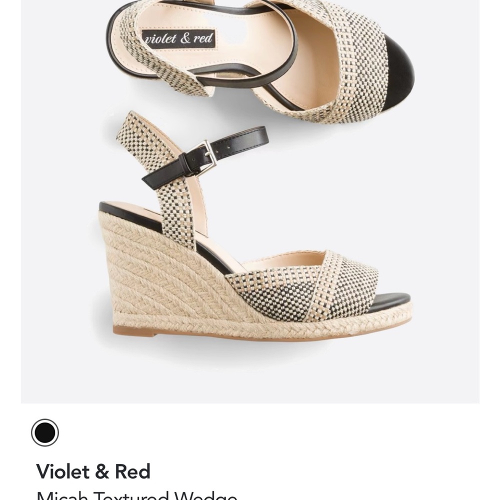 Violet and Red Micah textured wedge- size 7, like new condition